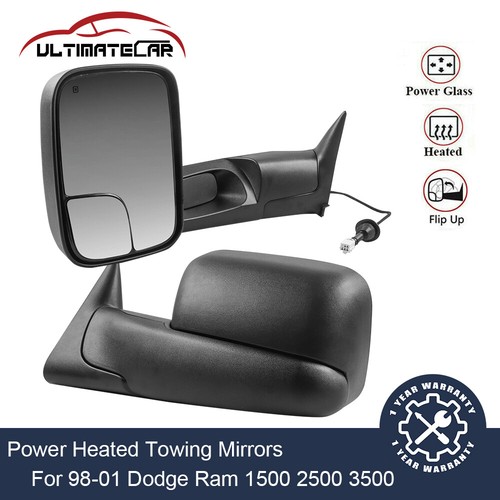 Pair black power heated - power,